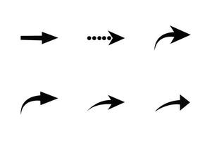 simple Arrow icon set isolated on white background vector