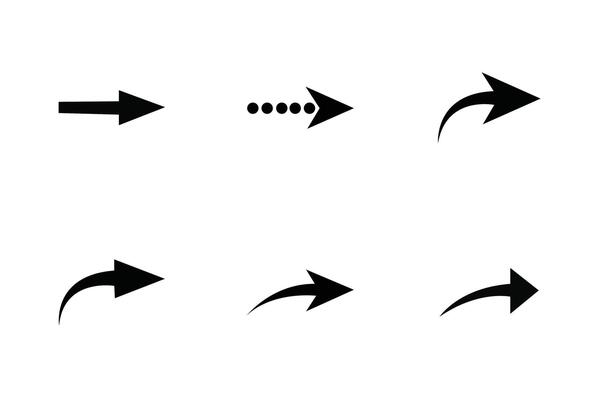 simple Arrow icon set isolated on white background