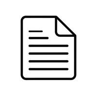 file document icon Flat line illustration vector