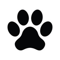 Dog Paw Print silhouette vector