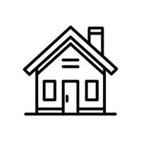 House icon. Line icon style design. Simple design editable vector