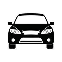 Front view of a modern car icon designed for use in automotive graphics and web application vector
