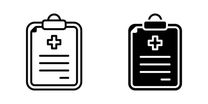 Medical Record icon set. for mobile concept and web design on white background vector