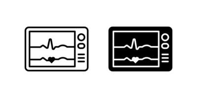 Electrocardiogram icon set. for mobile concept and web design on white background vector