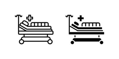 Hospital Bed icon set. for mobile concept and web design on white background vector