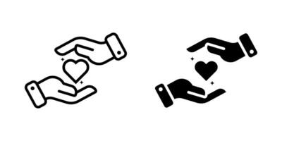 Charity icon set,for mobile concept and web design on white background vector