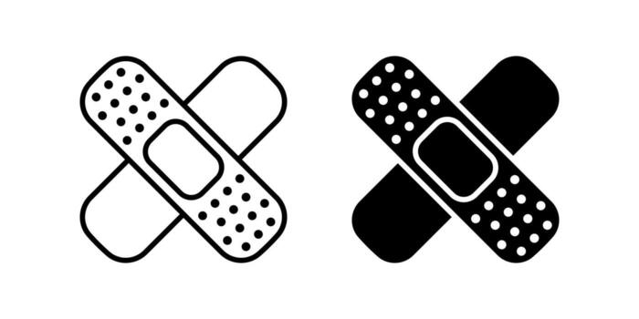 Band Aid icon set. for mobile concept and web design on white background vector