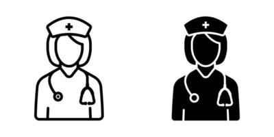 Nurse icon set. for mobile concept and web design on white background vector