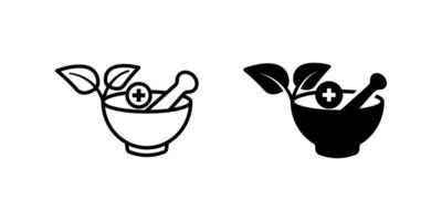 Herbal icon set. for mobile concept and web design on white background vector