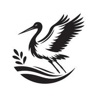 Unique Treecreep Bird Silhouette vector