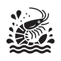 Versatile Shrimp Silhouette for Branding vector