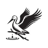 Professional Treecreep Bird Silhouette vector