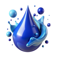 beautiful abstract Blue Water Splash Droplet Isolated high resolution png