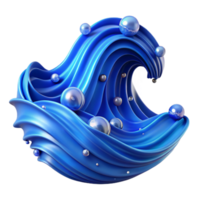 stunning artistic Blue Water Wave Ripple Isolated for Ocean Projects high resolution png