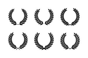 Laurel Wreaths Element Set for Badges and Emblems vector