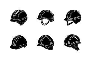 Safety Helmet Black Element for Branding and Logos vector