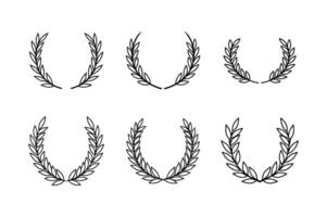 Laurel Wreaths Element Set for Digital Art vector