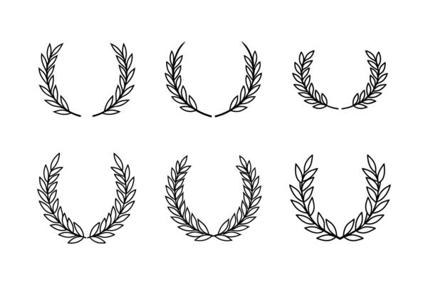 Laurel Wreaths Element Set for Digital Art