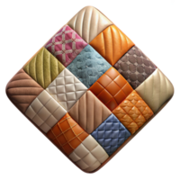 impressive contemporary Canvas Texture with Patchwork Quilt Style Cutout for Diy Projects authentic png
