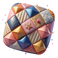 impressive vintage Canvas Texture with Patchwork Quilt Style Cutout for Diy Projects professional png