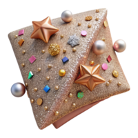 elegant rustic Canvas Texture with Sequins Sparkling Effect Isolated for Party Decorations premium png