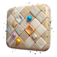 serene abstract Canvas Texture with Tile Mosaic Pattern Transparent for Bathroom Decor detailed png
