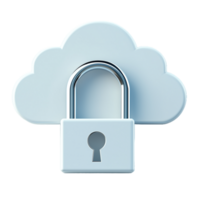 Cloud Security Lock Icon Symbolizing Data Protection and Privacy in the Digital Age for Technology and Cybersecurity Concepts png