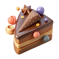 impressive rustic Chocolate Cake Dessert Slice Isolated Bakery Promotion exclusive png