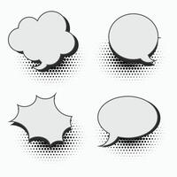 Different Shape Speech Bubble set. Talk bubble. Cloud speech bubbles collection. vector