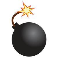 Cartoon bomb ready to explode. vector