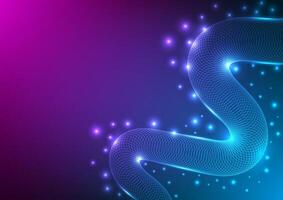 Digital Wavy gradient background. Colorful futuristic wireframe and wave. Design for abstract futuristic fluid curve technology wave shape connect light digital. vector