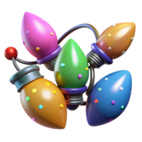 impressive artistic Christmas Lights Multicolored Bulbs Twinkling Transparent for Festive Lighting authentic png