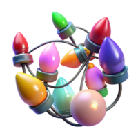 wonderful vintage Christmas Lights Multicolored Bulbs Twinkling Transparent for Festive Lighting original png
