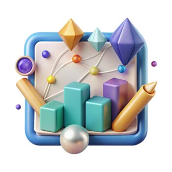 magnifique abstrait graphique icône transparent pour Les données visualisation authentique png