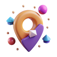 vibrant modern Map Pin Icon Isolated for Location Based Services high resolution png