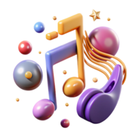 serene artistic Music Notes for Scalable Design professional png