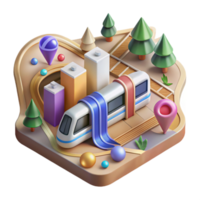 magnificent abstract Subway Map with Landmarks Cutout for City Orientation high resolution png