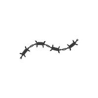 Barbed wire icon isolated on white background vector