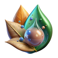 extraordinary artistic Water Droplet on Leaf Macro Cutout for Botanical Projects high quality png