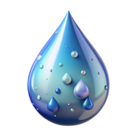 elegant abstract Water Drop Liquid Icon Isolated for Science Projects high quality png