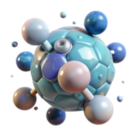 impressive rustic Water Molecule 3d Model Chemistry Cutout for Scientific Visualization authentic png
