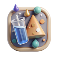 serene modern Water Quality Testing Analysis Icon Transparent for Laboratory Use authentic png