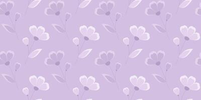 Seamless pattern with lilac flowers vector