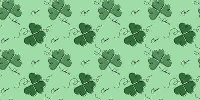 Seamless repeating pattern with clover vector