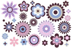 Set of flowers vector