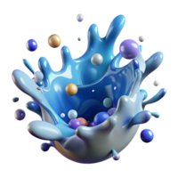 beautiful artistic Water Splash Fluid Dynamics Cutout for Science Projects original png