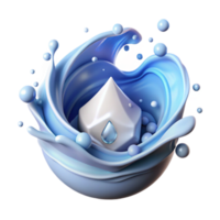 wonderful modern Water Splash Purity Icon Isolated for Water Purification png