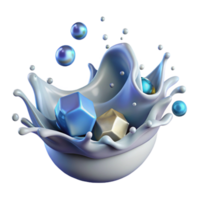vibrant abstract Water Splash Ripple Effect Cutout for Print Media professional png