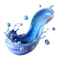 elegant abstract Water Splash Stream Flow Transparent for Fluid Simulations original png