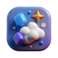 elegant modern Weather App Icon Isolated for Mobile Device Interfaces authentic png